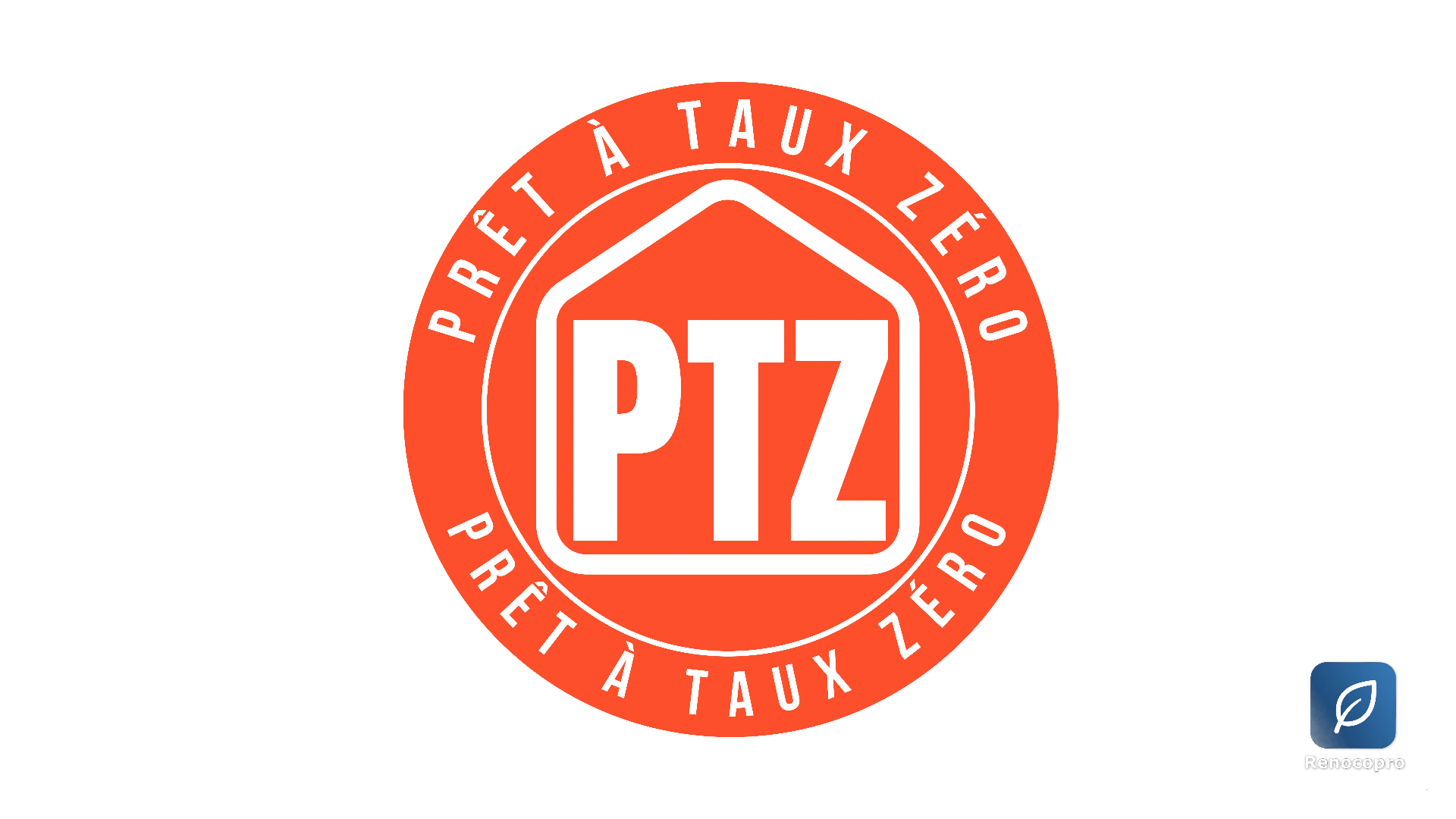 Éco-PTZ individuel vs collectif — logo Prêt à Taux Zéro pour financer les travaux de rénovation énergétique en copropriété, Renocopro